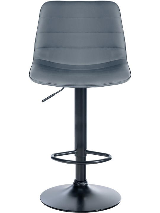 Sæt med 2 barstole Lex imiteret læder B, grå