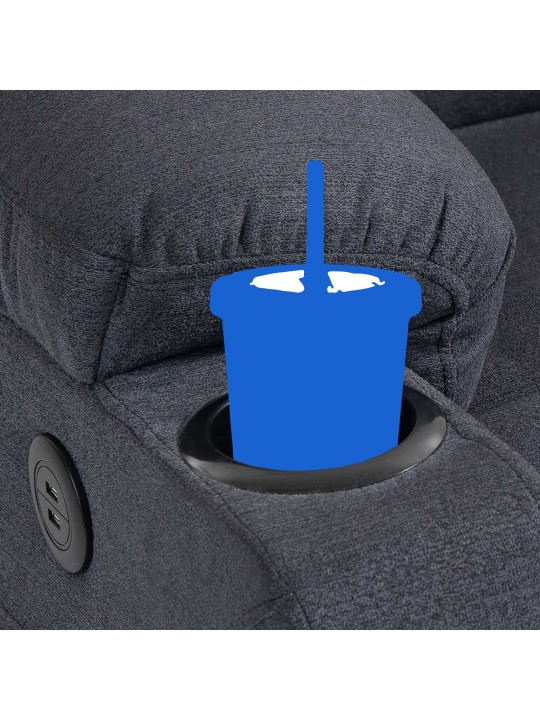 Lænestol Andover stof, mørkegrå