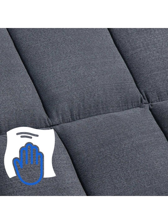 Lænestol Andover stof, mørkegrå