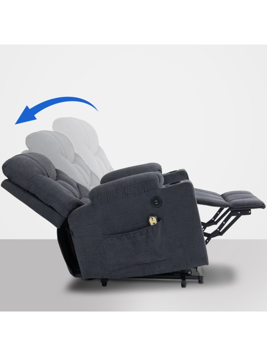 Lænestol Andover stof, mørkegrå