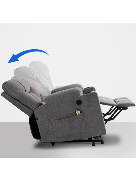 Lænestol Andover stof, grå