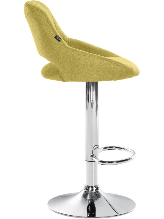 Barstol Milet stof krom, grøn