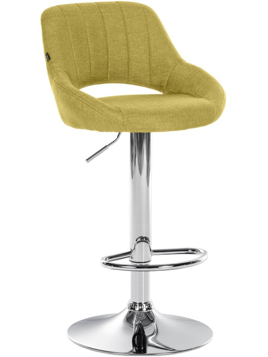 Barstol Milet stof krom, grøn