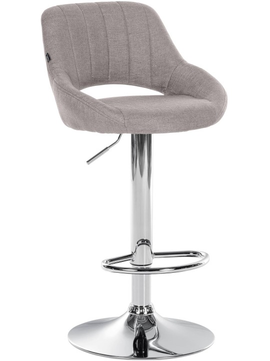 Barstol Milet stof krom, grå Barstol Milet stof krom, grå