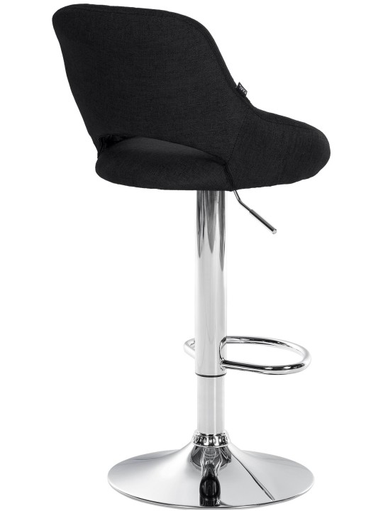 Barstol Milet stof krom, sort