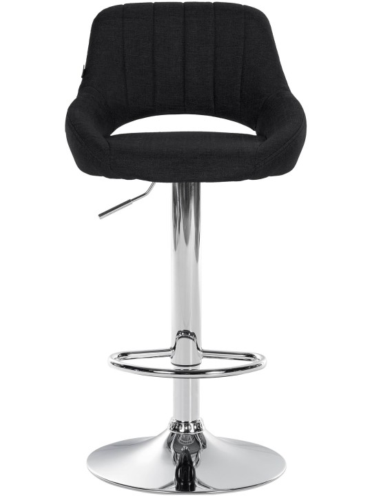 Barstol Milet stof krom, sort