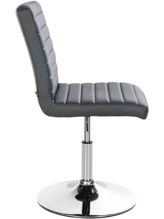 Sæt med 2 spisestuestole Elvas imiteret læder, grå