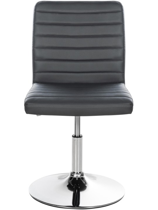 Sæt med 2 spisestuestole Elvas imiteret læder, grå