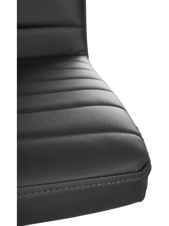 Sæt med 2 spisestuestole Elvas imiteret læder, sort