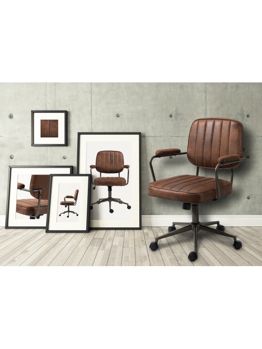 Kontorstol Natrona, cognac
