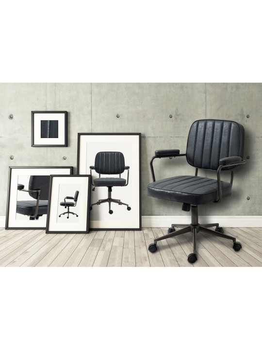 Kontorstol Natrona, antik sort Kontorstol Natrona, antik sort