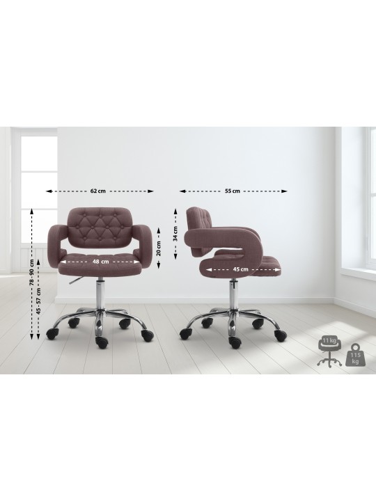 Arbejdsskammel Dublin stof, brun Arbejdsskammel Dublin stof, brun