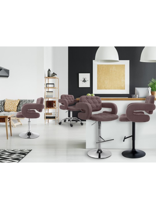 Arbejdsskammel Dublin stof, brun Arbejdsskammel Dublin stof, brun
