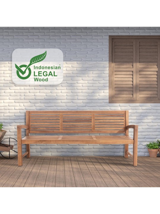 Teak bænk Halden 200 cm, teak Teak bænk Halden 200 cm, teak