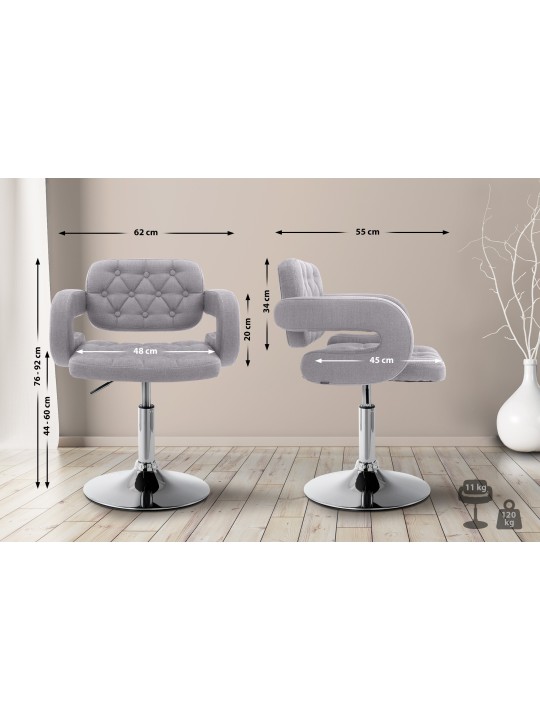 Liggestol Dublin stof, grå Liggestol Dublin stof, grå