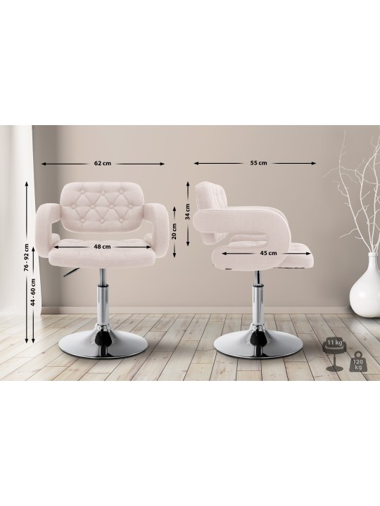 Liggestol Dublin stof, beige Liggestol Dublin stof, beige