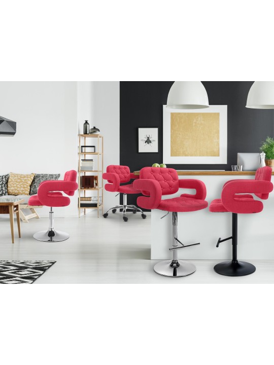 Liggestol Dublin stof, rød