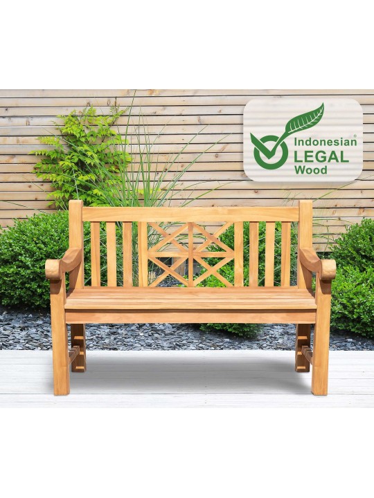 Teak bænk Florida 120 cm, teak