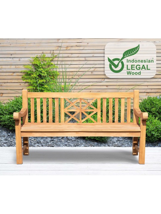 Teak bænk Florida 150 cm, teak Teak bænk Florida 150 cm, teak