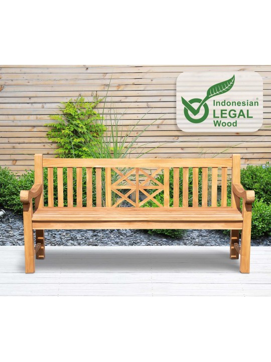 Teak bænk Florida 180 cm, teak