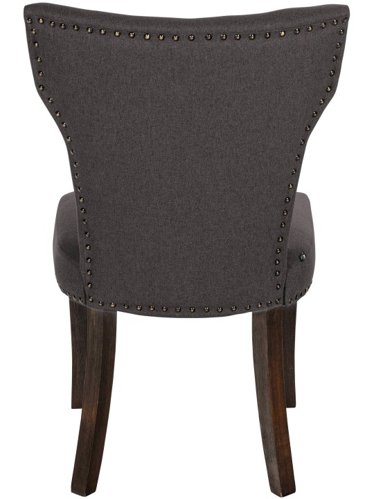 Sæt med 2 spisestuestole Zadar stof antik-mørk, mørkegrå Sæt med 2 spisestuestole Zadar stof antik-mørk, mørkegrå