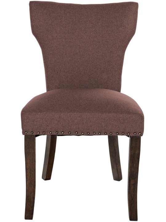 Sæt med 2 spisestuestole Zadar stof antik-mørk, brun Sæt med 2 spisestuestole Zadar stof antik-mørk, brun