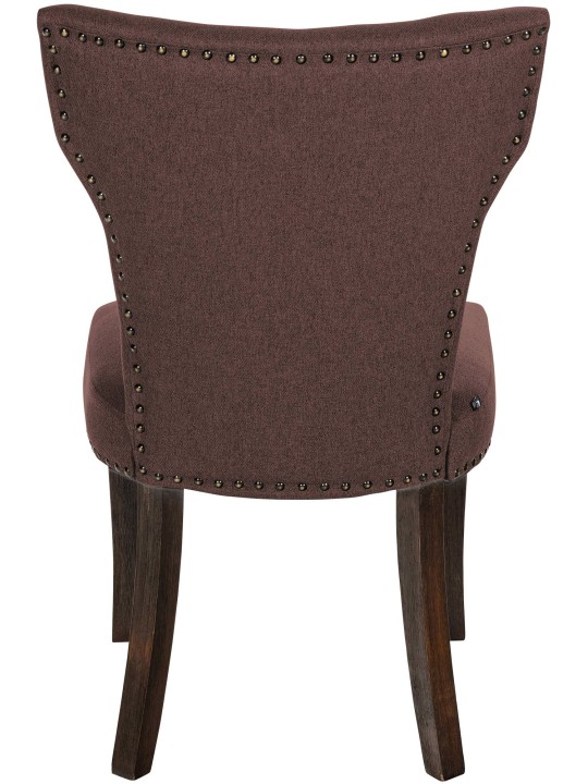 Sæt med 2 spisestuestole Zadar stof antik-mørk, brun Sæt med 2 spisestuestole Zadar stof antik-mørk, brun