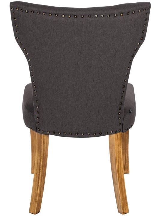 Sæt med 2 spisestuestole Zadar stof antique-light, mørkegrå Sæt med 2 spisestuestole Zadar stof antique-light, mørkegrå