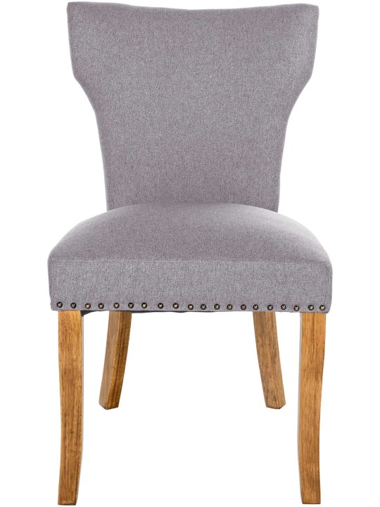 Sæt med 2 spisestuestole Zadar stof antique-light, grå Sæt med 2 spisestuestole Zadar stof antique-light, grå