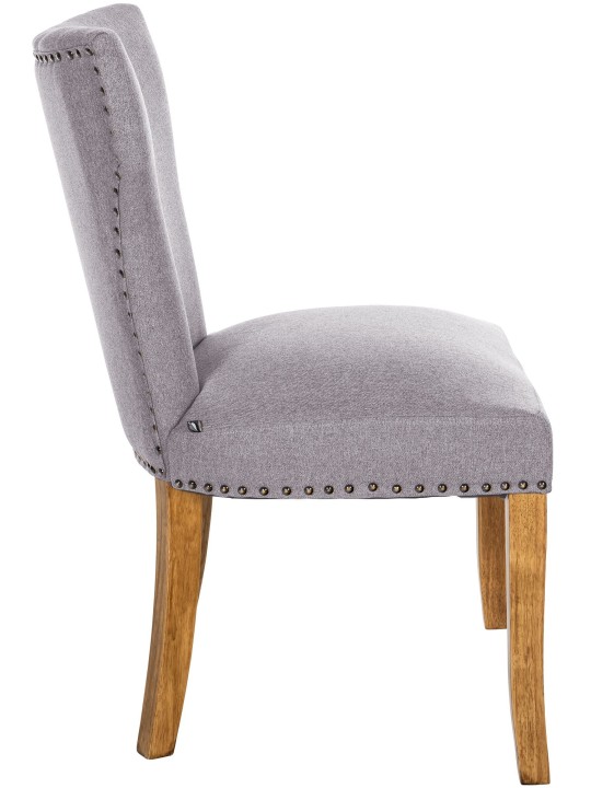 Sæt med 2 spisestuestole Zadar stof antique-light, grå Sæt med 2 spisestuestole Zadar stof antique-light, grå