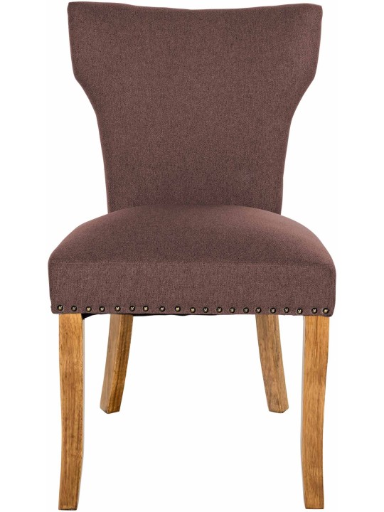 Sæt med 2 spisestuestole Zadar stof antique-light, brun Sæt med 2 spisestuestole Zadar stof antique-light, brun