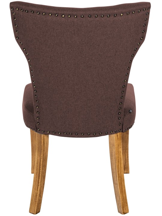 Sæt med 2 spisestuestole Zadar stof antique-light, brun Sæt med 2 spisestuestole Zadar stof antique-light, brun