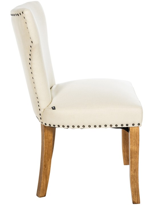 Sæt med 2 spisestuestole Zadar stof antique-light, creme Sæt med 2 spisestuestole Zadar stof antique-light, creme