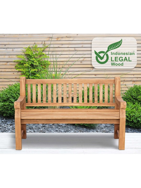 Teak bænk Jackson V2 150 cm, teak Teak bænk Jackson V2 150 cm, teak