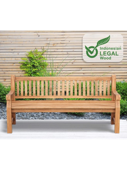 Teak bænk Jackson V2 200 cm, teak Teak bænk Jackson V2 200 cm, teak