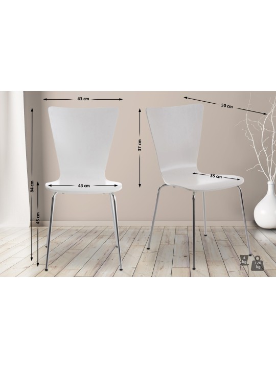 Besøgsstol Aaron, hvid Besøgsstol Aaron, hvid