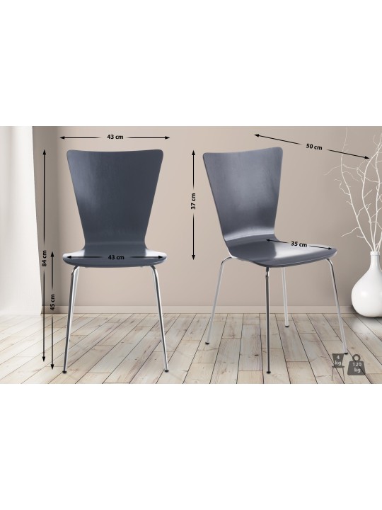 Besøgsstol Aaron, grå