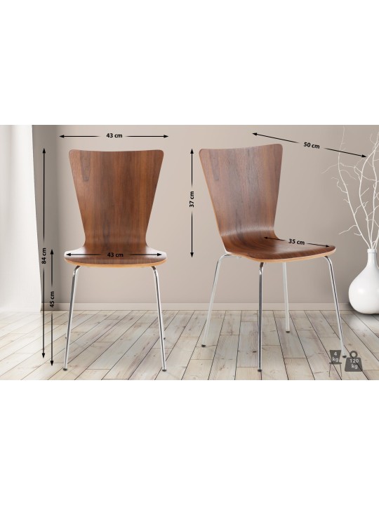 Besøgsstol Aaron, valnød Besøgsstol Aaron, valnød