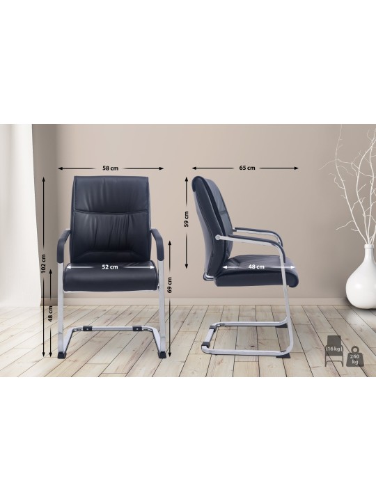 XL besøgsstol Anubis, sort XL besøgsstol Anubis, sort