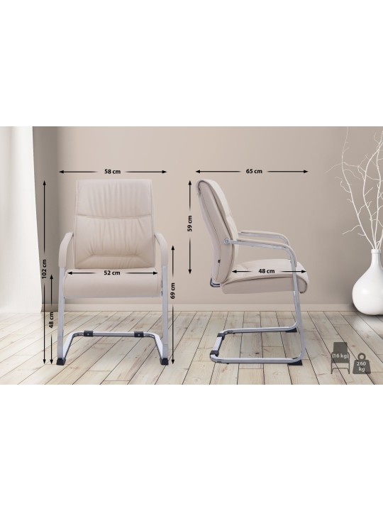 XL besøgsstol Anubis, creme XL besøgsstol Anubis, creme