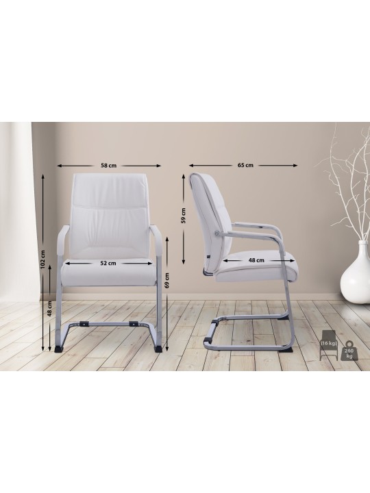 XL besøgsstol Anubis, hvid XL besøgsstol Anubis, hvid