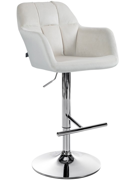 Barstol Natoma fløjlskrom, creme