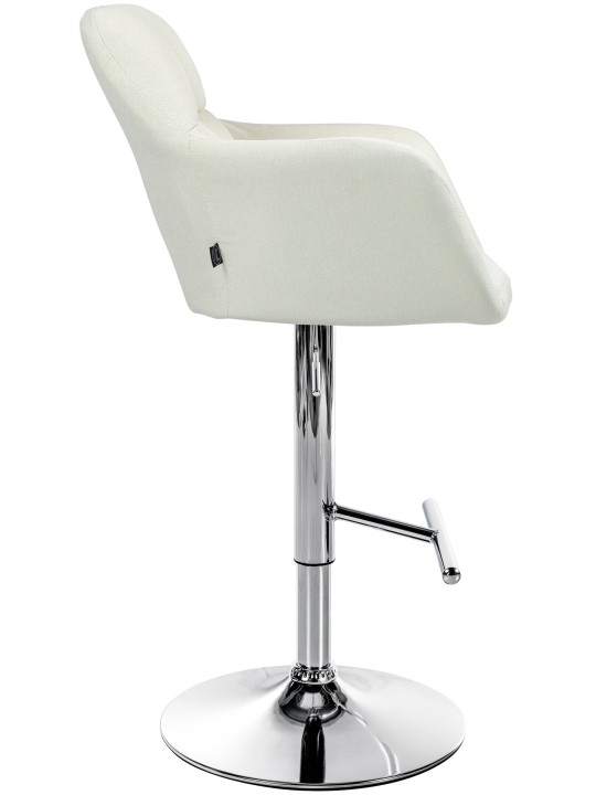 Barstol Natoma stof krom, creme Barstol Natoma stof krom, creme