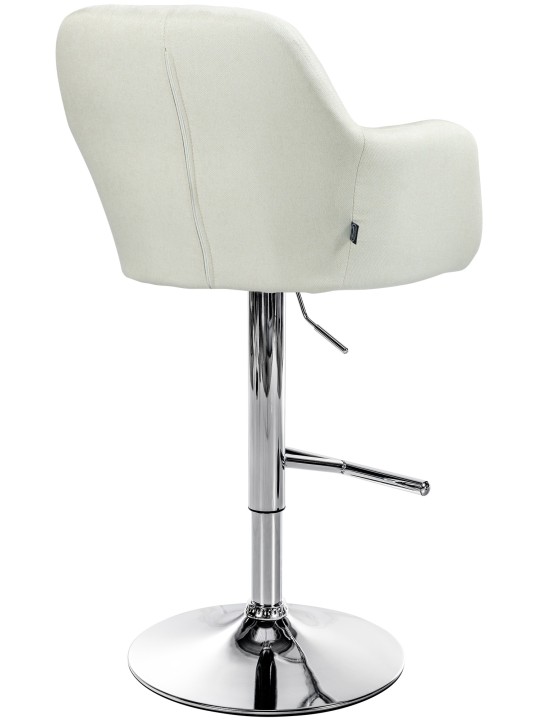 Barstol Natoma stof krom, creme Barstol Natoma stof krom, creme