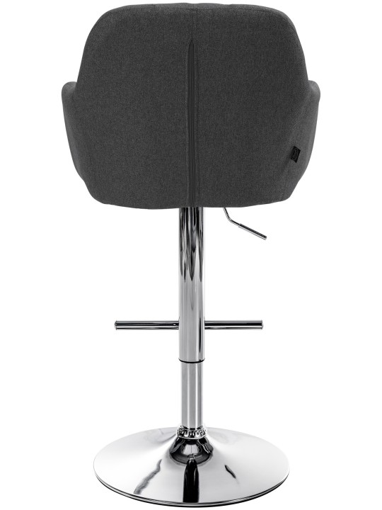 Barstol Natoma stof krom, mørkegrå