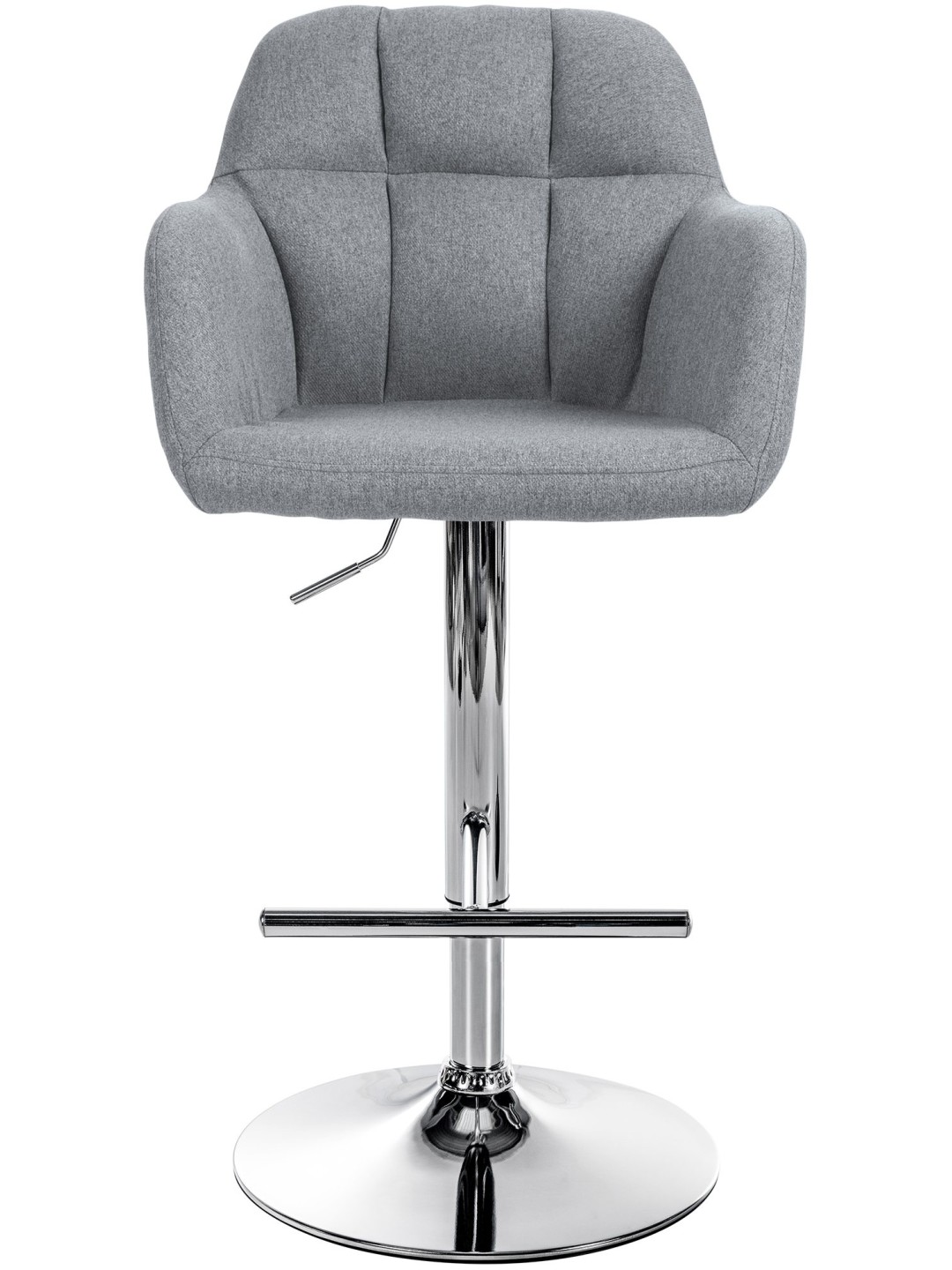 Barstol Natoma stof krom, grå