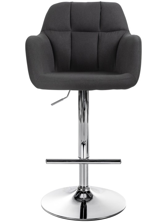 Barstol Natoma stof krom, sort