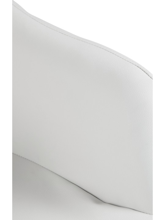 Barstol Natoma imiteret læder krom, hvid