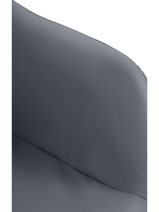 Barstol Natoma imiteret læder krom, grå