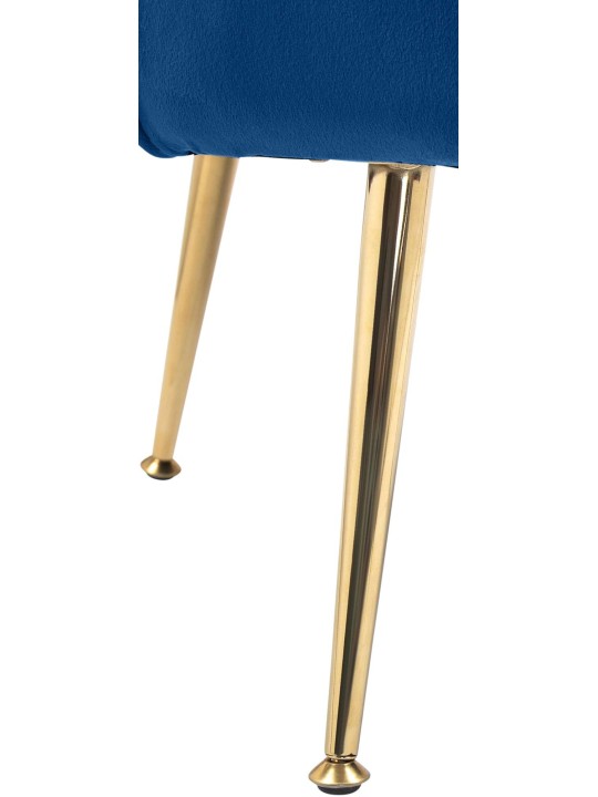 Stol Rosita fløjl, blå